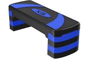 XEDON Aerobic Stepper Fitness Steps-Adjustable Height 3 or 4 Level Exercise 10cm, 15cm, 20cm, 25cm Non-Slip Steppers for Cardio-Home-Gym-Workout-Routines-Training