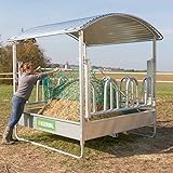 Kerbl 291295 Rahmen für Futtersparnetz, alle Quadrat, großraufen