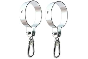 OTITU Set De 2 Crochets De Balançoire avec Mousqueton - Collier De Balançoire en Métal Ø100 mm pour Balançoires Suspendues Aire De Jeux pour Enfants - Collier De Balançoire