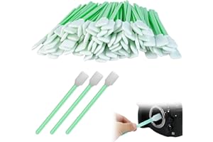 SOGHO Lot de 100 bâtonnets de nettoyage longs en mousse, cotons-tiges stériles, tampons de nettoyage pour lentilles d'appareil photo à jet d'encre