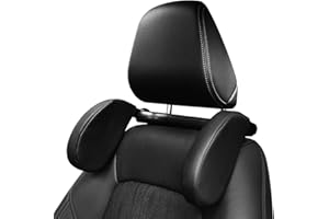 RUNSNAIL Almohada Viaje para Reposacabezas del Asiento del Automóvil, Soporte de Cuello en Automóvil Ajustable y Transpirable para Niños Adultos, Negro