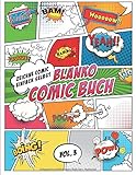 Blanko Comic Buch Zeichne Comic Einfach Selbst Vol. 3: Comicheft mit Leeren Rastern und Sprechblasen - tolles Geschenk für Kinder und Erwachsene, um ... zu Verbessern (Superhero Comics, Band 3) by Deine eigene Comic Welt