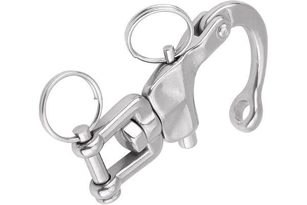 Lwuey 316 Rostfritt Stål Käft Snap Shackle, Quick Release Snap Shackles Marin Grade Shackle Snap Krok för Segelbåt Spinnaker Fall Segelrigg Dykrep