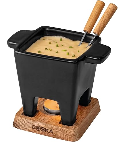 Tasse à Fondue Au Chocolat Nostalgia – 130 Ml Avec Fourchette | Céramique, Chauffe Par Bougie – Pour Chocolat, Fromage, Beurre – Idéal Buffet, Cadeau