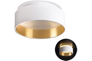 SSC-LUXon LED Einbau Deckenlampe Sudara mit indirekter Beleuchtung inkl. LED 4W warmweiß 230 Volt - Einbau Design Spot Gold weiß