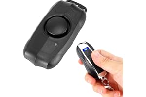 Natudeco Wireless Vibration Alarm with Remote,Wireless Bicycle Alarm Wireless Vibration Detector Door Open Contact Sensor Remote Control Intelligent for Bike Motorcycle Car Vehicles Door Window