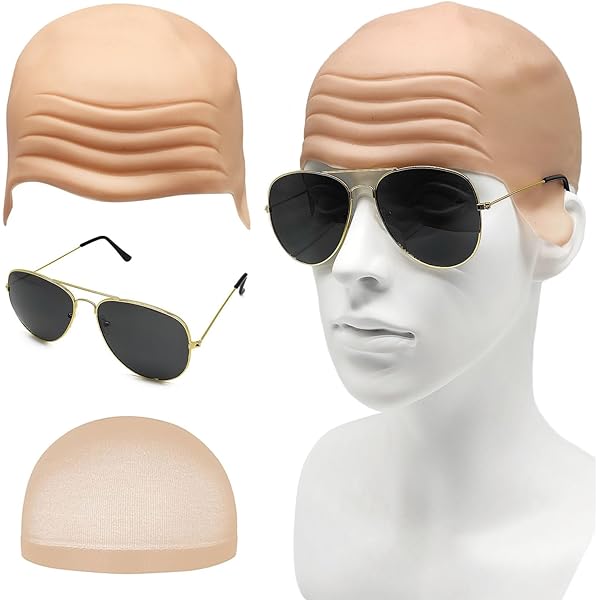 5 Stuks Hoofddeksel Kale Muts for Volwassenen - Grappige Halloween Kostuumaccessoire Hoofd Pruik Cap