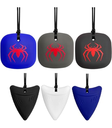 CLDY 6 PCS Sensory Chew Necklace, Chew Toys For Autistic - ADHD - Biting Needs Children, Silicone Necklace Made From Food Grade Silicone Safety, Oral Motor Chewy Teether For Boys Girls - View #4