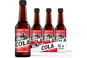 Lo Bros Kombucha - Cola - Sparkling Refreshing Drink with Natural Ingredients and Live Cultures, Supports Gut Health, Low Sugar, Vegan, Bottles- 12 x 330ml