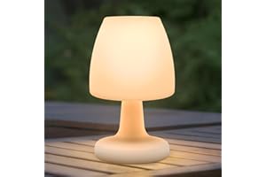 ‎MALUX MALUX Led Tischlampe Akku Tischlampe Kabellos Dimmbar Tischlampe Akku Wasserdicht IP54 Ideales Dekor für Ihr Haus und Garten Hotel Esstisch(Tischlampe 1)