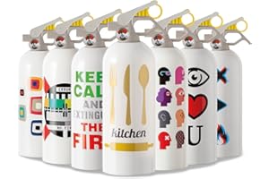 EXTINGUA Estintore Casa Omologato ABC 1 kg Estintore a Polvere con Presa Antipanico Regalo Uomo Donna Uso Domestico, Giardino, Auto, Barca, Mini Estintore Esterni - 1 pz