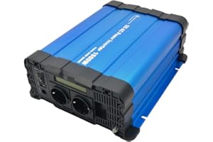 SOLARTRONICS Spannungswandler FS1500D 24V 1500 Watt mit Display - Wechselrichter 24v auf 230v - Reiner Sinus - LiFePO4/Lithium, Blei-, Gel oder AGM-Batterie kompatibel - USB - Fernbedienung optional