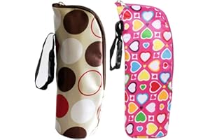 iSuperb Isolés Bouteilles Sacs fourre-tout Sacoche Isotherme Biberons Sac Boîte Baby Bottle Bag 2 pack 8X8X24cm