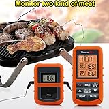 ThermoPro TP20 Digital BBQ Funk Thermometer Wireless mit 2 Temperaturfühlern für BBQ, Ofen und Grills - 