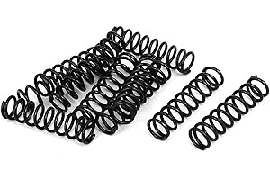 TOP-VIGOR 10Pcs Compression Spring, 1.2mm Wire Dia, 9mm OD, 35mm Free Length Dual Extended Durable Dual Hook Tension Spring for Furniture Screen Doors Repair Projects