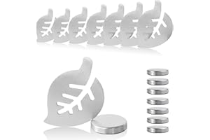 gaoduanluoluo 8 Pièces Poids de Nappe Magnétique, Poids Nappe en Acier Inoxydable Très Résistant, Pinces pour Nappe de Table Exterieur pour Camping Mariage Jardin Pique Nique (Feuille)