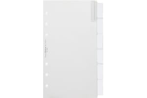 FILOFAX Osobisty pusty indeks biały z wielokolorowymi etykietami 6 zakładek