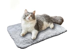 IVEOPPE Samodzielnie ogrzewający koc dla kota i psów – 40 x 50 cm, mata grzewcza dla zwierząt domowych, mata dla psa, samonagrzewający się koc dla kotów, nadaje się do prania, puszysty, ciepły, antypoślizgowy