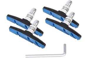 PLATTBK Patin de Frein vélo 2 Paires 70mm V-Brake Caoutchouc Durable Plaquettes de Frein No Noise pour Cycle VTT VTC Ville