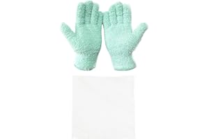CVDYWDJIE 1 Par De Guantes para Quitar El Polvo Y Paño De Limpieza, Guantes De Limpieza, Guantes De Fibra Absorbente, Guantes De Higiene De Cocina