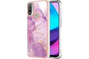 DFJHURE Motorola Moto E20 Case Moto E30 Case Moto E40 Glitter Phone Case Marble Design Case Thin Slim Soft TPU Silicone Shockproof Bumper Protective Rubber Cover for Motorola Moto E40/E30/E20- Light purple