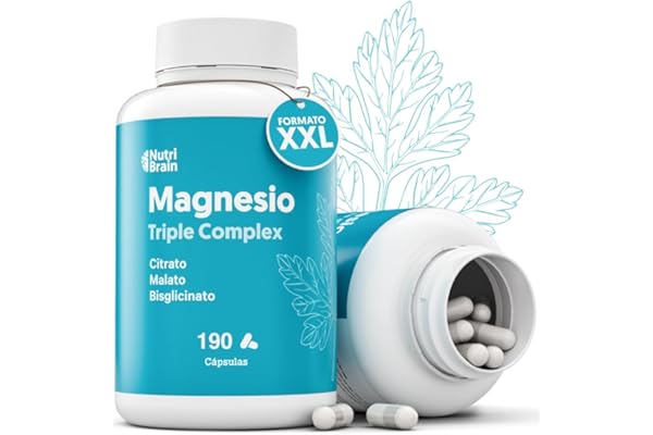 MAGNESIO CITRATO + MALATO + BISGLICINATO | 190 Caps | Dormir Mejor, Mayor Energía y Recuperación Muscular | Máxima Absorción y Biodisponibilidad | Apoyo en la Digestión y Estado Anímico