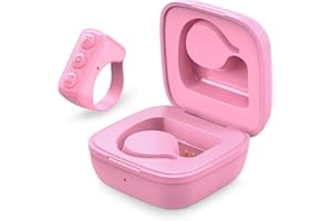 SUNITY Tiktok Remote Control Ring Finger Scroller Remote E-book Bluetooth Scrolling Ring Page Turner,Compatible with iPhone,ipad,Android(Pink)