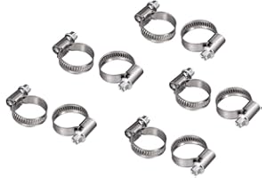 Xavax 10er Set Schlauchschellen mit Schneckenantrieb, Spannbereich 20 - 32 mm, Bandbreite 9 mm