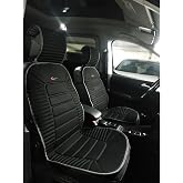 Fiat Egea Cross ile Uyumlu Oto Koltuk Minderi &Ouml;n 2'li Set Bumerang SİYAH GRİ