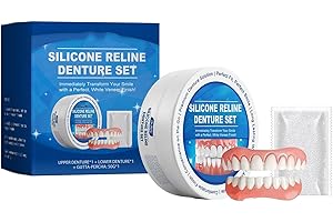 PUKMQU Furzero Silicone Reline Denture Set, Furzero Denture Reline Kit, Bikenda Silicone Reline Denture Set, Fivfivgo Denture Silicone Reline Kit, Aexzr Soft Denture Reline Kit (1Set)
