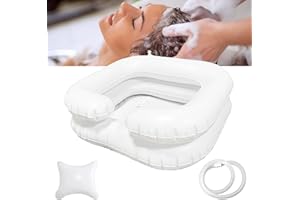 TZEKING Lavabo à Cheveux Gonflable,Bassin Gonflable pour Laver,Bac à shampoing gonflable,Système de douche de chevet,Grande vasque gonflable,Portable Lavabo Gonflable,Cheveux avec Tube de Drainage