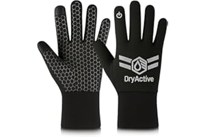 DRYACTIVE Kids Waterproof Gloves /w Warm Winter Thermal 3M Thinsulate | Kids Bike Gloves | Anti-slip Grip for Cycling ( Mountain Biking / Motorbike Riding ) Sports ( Football Rugby Golf ) - Boys Girls age 6-12