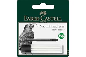 Faber-Castell 185697 Gumka do Ścierania, Biały, 4 gumki do ścierania i pisaka