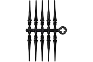 PERFECTDARTS Cosmo Soft Tips, Pack of 50 Fit Point Plus Black Softips