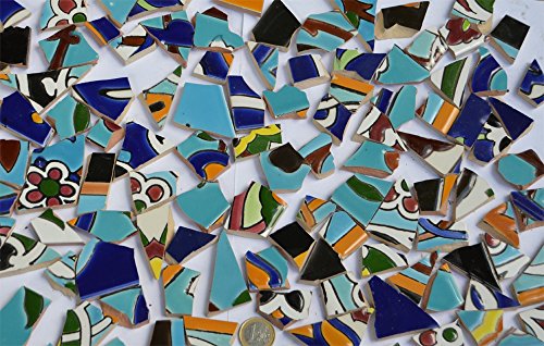 500g Bruchmosaik aus Fliesenbildern Muster2, ca. 50-70St. - 4