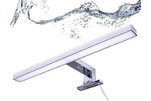 BARCELONA LED Badrumsspegel Lampa LED 30 cm 5W, Spegelbelysning Badrum 4000K Neutralvit, IP44 Fuktbeständig, CRI>80, Spegellampa för Spegel eller Badrumsskåp, 325 lm, Matt Krom Finish