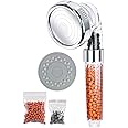 Ionic Shower Head Handheld High Pressure Water Saving 3 Modes Adjustable Filter Showerhead for Hard Water Low Water Pressure Contains Additional Replaceable Stone