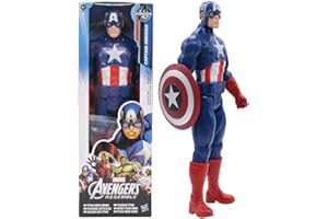 BESTZY Captain America Figure, BESTZT M-arvel Avengers Titan Hero Series Collectible 30.5-cm Captain America Action Figure, For Children Aged 4 and Up
