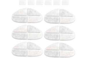 Briny River 6 Pieza Esponjas de Repuesto para Filtros de Fuente de Agua para Mascotas Compatible con Feelneedy 7L/1.8Gal para Gatos Y Perros (8,7 X 16,5 Cm)