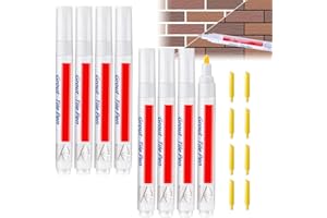 SKJJL Fugenstift Weiß, 8 Stück Fugenmörtel Weiss Fliesen, Fliesen Reparatur Stift mit Ersatzspitze, Wasserfest Fugenstift Anthrazit, Fugenfarbe Reparatur für Badezimmer, Küche Fliesen Wand Boden