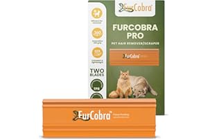 FURCOBRA Pro Pet Hair Remover 4,33" - Léger et Compact Chat, Chien Brosse Anti Poils Animaux pour Voiture, canapé, lit, Tapis et Surfaces de la Maison - Portable, Facile à Utiliser