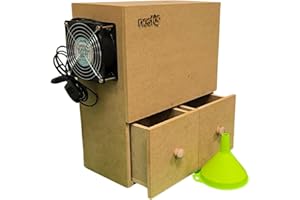 nestQ Saatgutreiniger mit Trichter für Vögel, Reinigungsmaschine, Vogelmischung, Höhe 40 cm, Breite 17 cm und Länge 34 cm