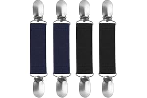 HOMEJOY 4 Stück Pullover Clips Elastisch Sweater Cardigan Clips Handschuh Clips Fäustling Clips für Kinder Kleinkinder und Erwachsene