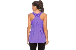 Nekosi Damen Yoga Fitness Tank Top Locker Mädchen Sportshirt Training Jogging Running Shirt Ärmelloses Mesh Zurück Sportbekleidung