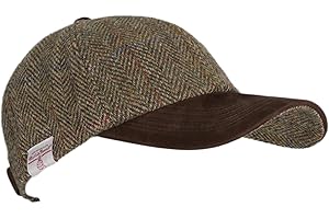WALKER AND HAWKES - Harris Tweed Brungton Baseball Cap w/Suede Leather Peak