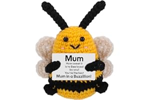 wompolle Funny for Mum Mother-in-Law,Mother's Day for Mum Mama Stepmum New Mums Birthday Gift for Women, Handmade Emotional Support Crochet Small Bee Mummyy Gift