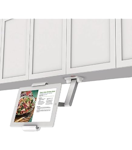 Support Tablette à Pince Réglable 13-27 Cm - Rotation 360° - Fixation Murale Ou Bureau