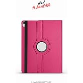 Fuchsia iPad 11. Nesil 2025 A16 ile Uyumlu 360&deg; Yatay Dikey D&ouml;nebilen Deri Tablet Kılıfı
