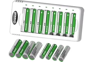 Ladegerät Batterien AAA und AA, AA, 8 x AA 2800mAH und 8 x AAA 1100mah NI-MH Akkubatterien und Batterie Ladegerät für Wiederaufladbare Battery Akkuladegerät Batterie Aufladegerät