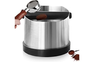 GOMETY 700 ml para portafiltros, bandeja de acero inoxidable para eliminar fácilmente los posos de café húmedos para cafetera expreso (0,7 L)